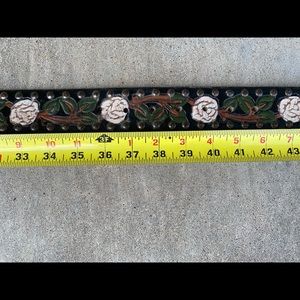 Black with white rose tooled belt